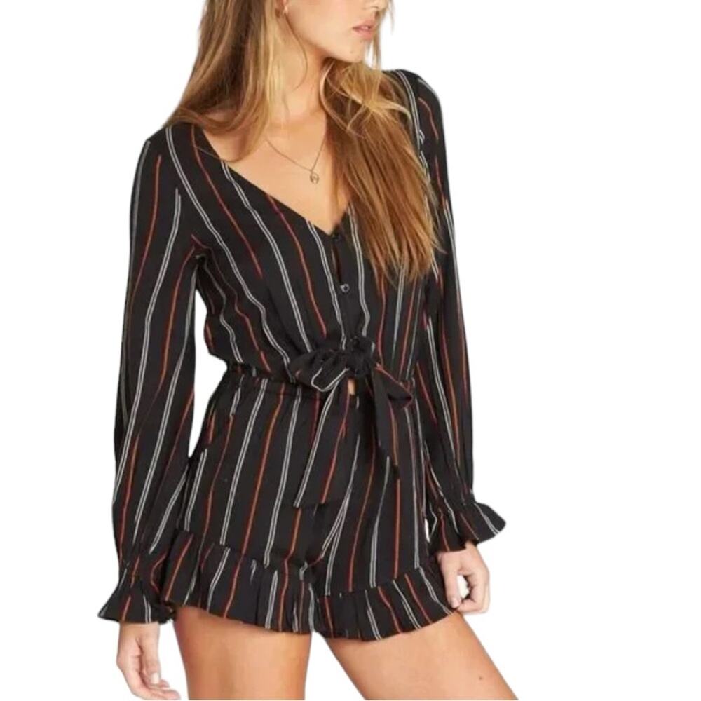 Billabong Da La Sol Striped Romper Size S